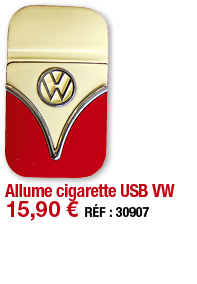 Allume cigarette USB VW   15,90   RÉF : 30907