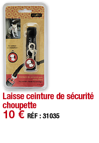 Laisse ceinture de sécurité choupette   10   RÉF : 31035