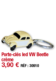 Porte-clés led VW Beetle crème   3,90   RÉF : 30910