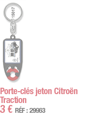Porte-clés jeton Citroën Traction     3   RÉF : 29963