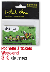 Pochette à tickets Week-end   3   RÉF : 31032