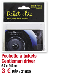 Pochette à tickets Gentleman driver   6 7 x 9 5 cm 3   RÉF : 31030