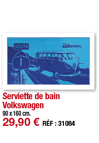 Serviette de bain Volkswagen   90 x 160 cm  29,90   RÉF : 31084