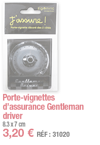 Porte-vignettes d assurance Gentleman driver   8 3 x 7 cm 3,20   RÉF : 31020