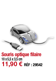 Souris optique filaire   10 x 5,5 x 3,5 cm 11,90   RÉF : 29542
