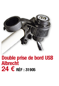 Double prise de bord USB Albrecht   24   RÉF : 31905