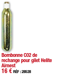 Bombonne C02 de rechange pour gilet Helite Airnest     16   RÉF : 28528