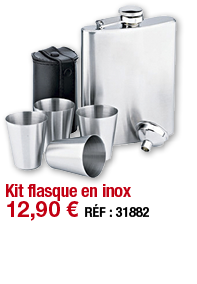 Kit flasque en inox   12,90   RÉF : 31882