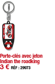 Porte-clés avec jeton Indian the roadking 3   RÉF : 29973