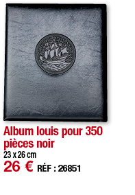 Album louis pour 350 pièces noir   23 x 26 cm 26   RÉF : 26851