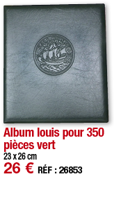 Album louis pour 350 pièces vert   23 x 26 cm 26   RÉF : 26853