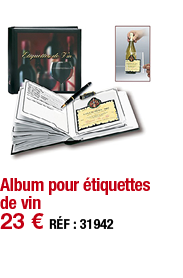 Album pour étiquettes de vin   23   RÉF : 31942