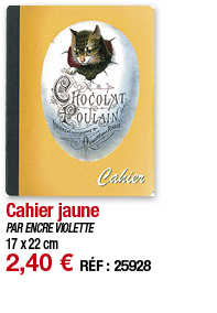 Cahier jaune   PAR ENCRE VIOLETTE 17 x 22 cm 2,40   RÉF : 25928