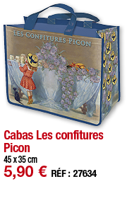 Cabas Les confitures Picon     45 x 35 cm 5,90   RÉF : 27634
