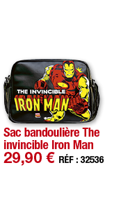 Sac bandoulière The invincible Iron Man   29,90   RÉF : 32536