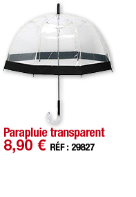 Parapluie transparent   8,90   RÉF : 29827