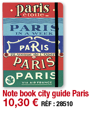 Note book city guide Paris     10,30   RÉF : 28510