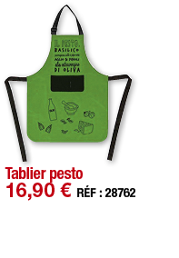 Tablier pesto   16,90   RÉF : 28762