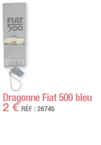 Dragonne Fiat 500 bleu     2   RÉF : 26745