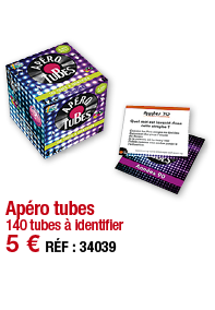 Apéro tubes 140 tubes à identifier 5   RÉF : 34039