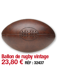 Ballon de rugby vintage   23,80   RÉF : 32437