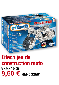 Eitech jeu de construction moto   8 x 5 x 4,5 cm 9,50   RÉF : 32991