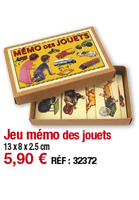 Jeu mémo des jouets   13 x 8 x 2 5 cm 5,90   RÉF : 32372