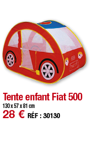 Tente enfant Fiat 500   130 x 57 x 81 cm 28   RÉF : 30130
