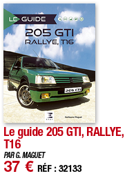 Le guide 205 GTI, RALLYE, T16   PAR G  MAGUET 37   RÉF : 32133