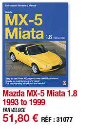 Mazda MX-5 Miata 1 8 1993 to 1999   PAR VELOCE 51,80   RÉF : 31077