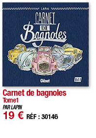 Carnet de bagnoles Tome1 PAR LAPIN 19   RÉF : 30146