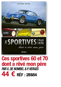 Ces sportives 60 et 70 dont a rêvé mon père   PAR X  DE NOMBEL & P  VERGES 44   RÉF : 28884