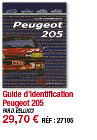 Guide d identification Peugeot 205   PAR D  BELLUCCI 29,70   RÉF : 27105