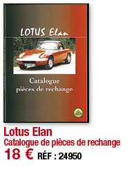 Lotus Elan Catalogue de pièces de rechange 18   RÉF : 24950