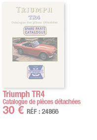 Triumph TR4 Catalogue de pièces détachées 30   RÉF : 24866