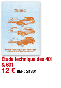Étude technique des 401 & 601   12   RÉF : 24801