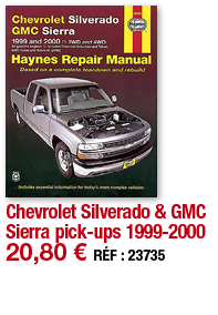 Chevrolet Silverado & GMC Sierra pick-ups 1999-2000   20,80   RÉF : 23735