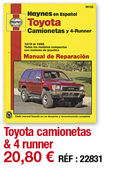 Toyota camionetas & 4 runner   20,80   RÉF : 22831