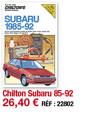 Chilton Subaru 85-92   26,40   RÉF : 22802