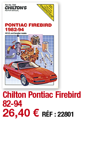 Chilton Pontiac Firebird 82-94   26,40   RÉF : 22801