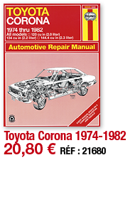 Toyota Corona 1974-1982   20,80   RÉF : 21680