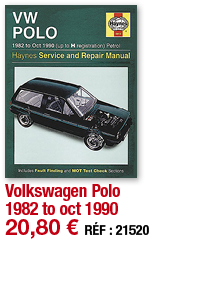 Volkswagen Polo 1982 to oct 1990   20,80   RÉF : 21520