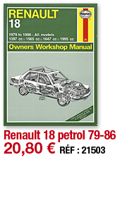 Renault 18 petrol 79-86   20,80   RÉF : 21503