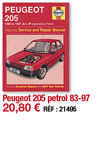 Peugeot 205 petrol 83-97   20,80   RÉF : 21495