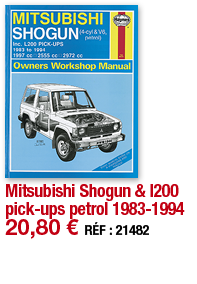 Mitsubishi Shogun & l200 pick-ups petrol 1983-1994   20,80   RÉF : 21482