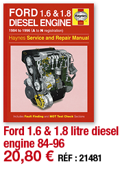 Ford 1 6 & 1 8 litre diesel engine 84-96   20,80   RÉF : 21481