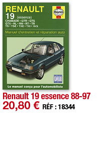 Renault 19 essence 88-97   20,80   RÉF : 18344