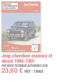 Jeep cherokee essence et diesel 1984-1991   PAR REVUE TECHNIQUE AUTOMOBILE (529) 23,60   RÉF : 15663