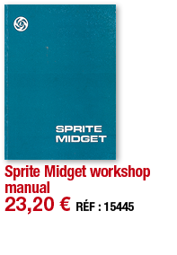 Sprite Midget workshop manual   23,20   RÉF : 15445