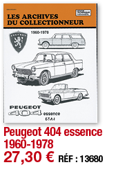 Peugeot 404 essence 1960-1978   27,30   RÉF : 13680